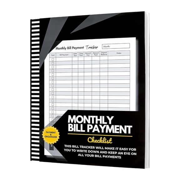 Budget Planner Notebook  Monthly Bill Payment Tracker, Spiral Binding 8.5" x 11"  132+ Pages Checklist for Finance Organization