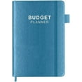 thumbnail image 1 of Budget Planner - Undated Expense Tracker Notebook. 2023-2024 Budgeting Book for 12 Months, Finance Planner, Start Anytime, 5.8" x 8.3", Blue, 1 of 3