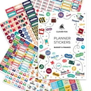 Budget Stickers by Clever Fox - 18 Sheets Set of 1030+ Unique Budget Planner Stickers for Your Monthly, Weekly & Daily Planner, Budget Planner, Calendar or Journal, Budget Sticker Book (Budget Pack)