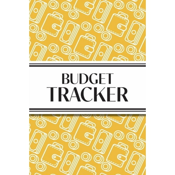 Budget Tracker (Yellow and White Money Outlines): 6"x9" Monthly Finance Organizer for Expenses, Savings, and D, (Paperback)