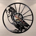 thumbnail image 1 of Budgie Bird Vinyl Wall Clock,Vinyl Record Clock Wall Art Black Handmade Art Home Unique Gift idea, 1 of 6