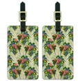thumbnail image 1 of Budgie Budgerigar Parakeet Bird Pattern Luggage ID Tags Suitcase Carry-On Cards - Set of 2, 1 of 6