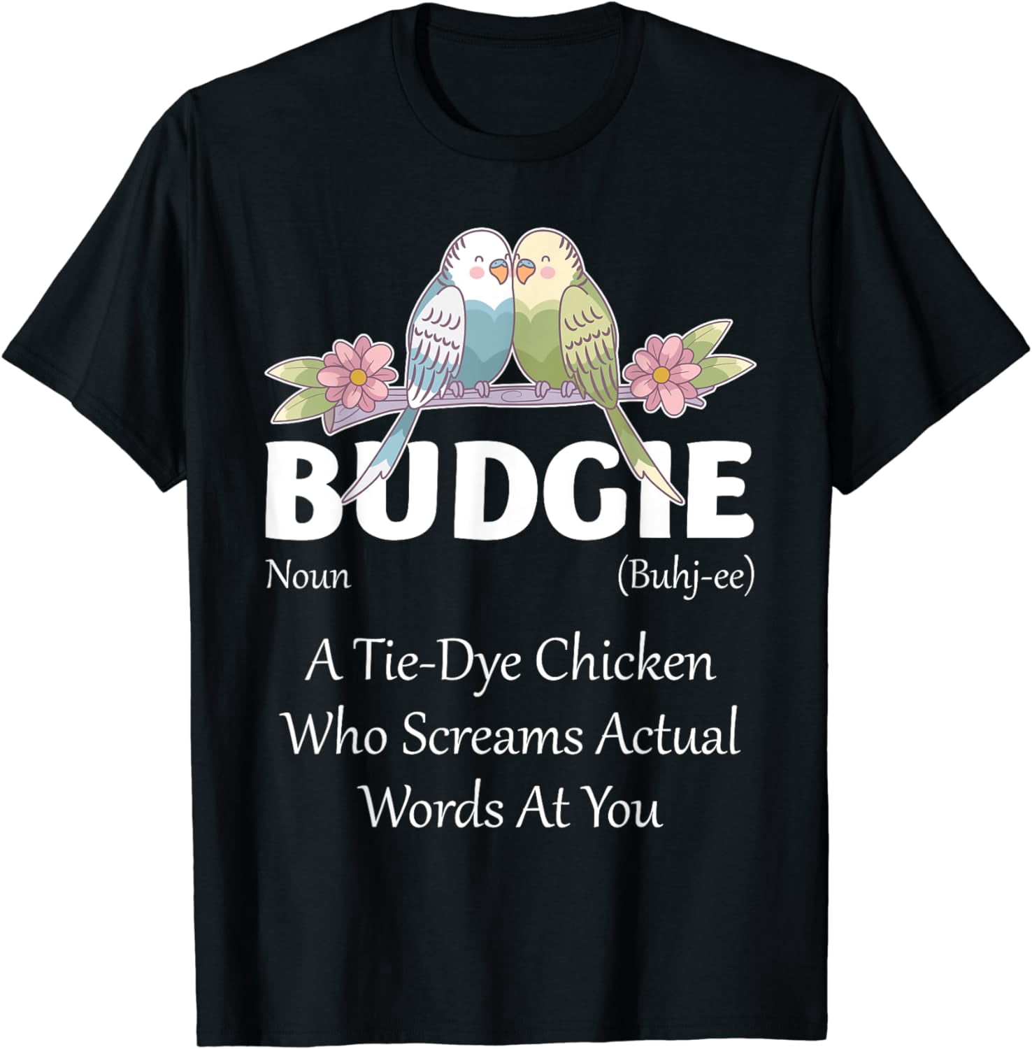 Budgie Definition Budgerigar Birdwatching Parakeet Birding T-Shirt ...