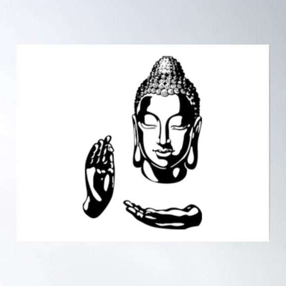 Budha Poster Wall Art, Modern Wall Decor, 12x18 UNFRAMED