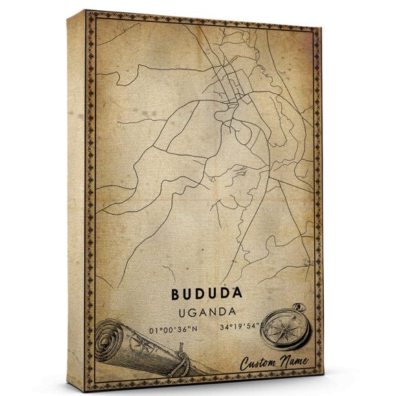 Bududa Map Poster, Uganda Map Art Poster, Canvas, Bududa Map City vintage Poster, Street Map Artwork Poster, Bududa Map Canvas - 89AZ533