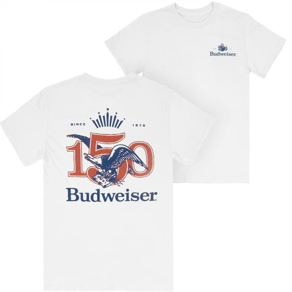 Budweiser 150 Years White Premium T-Shirt by-Small