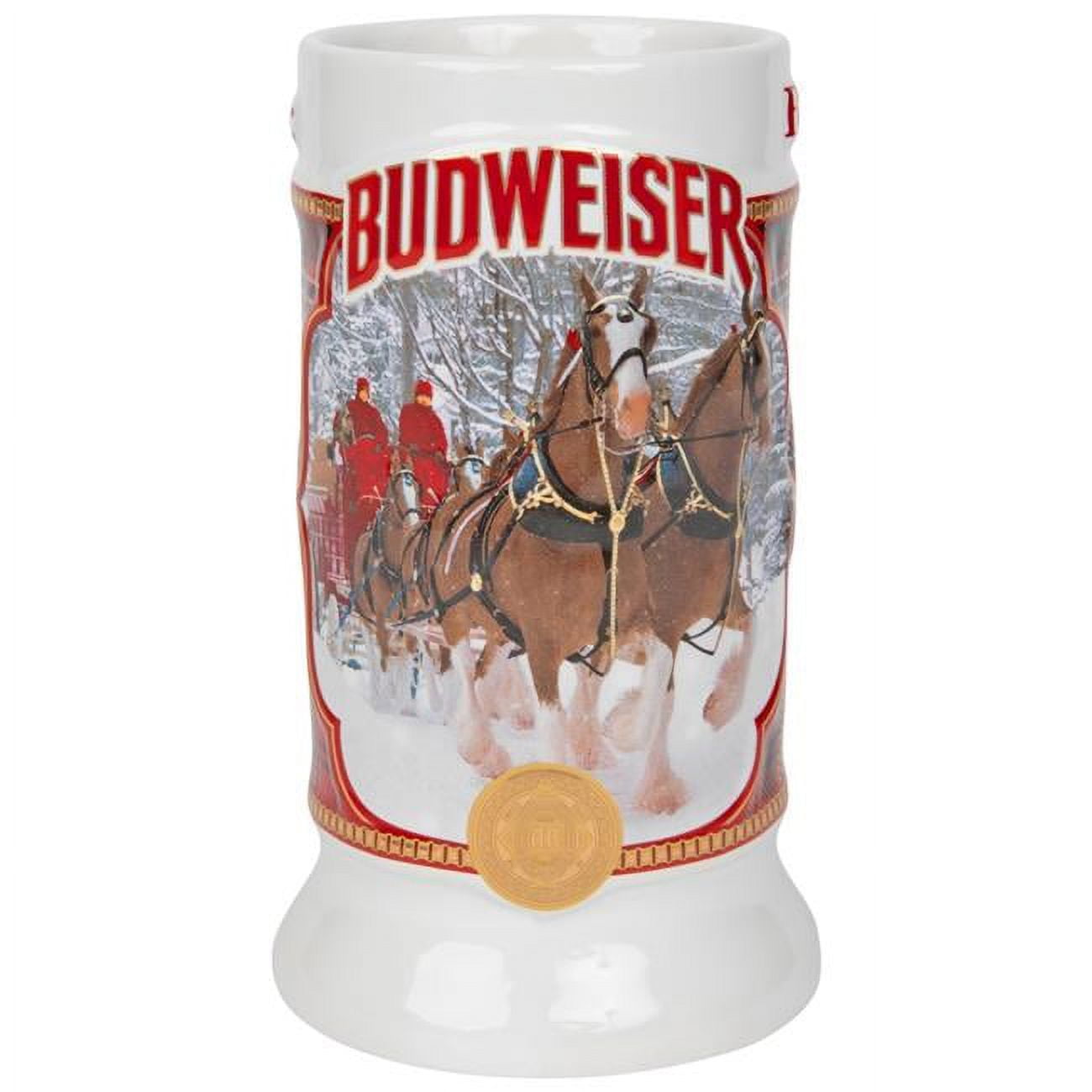 Budweiser 2021 Collectors Plaid Holiday Christmas Beer Stein