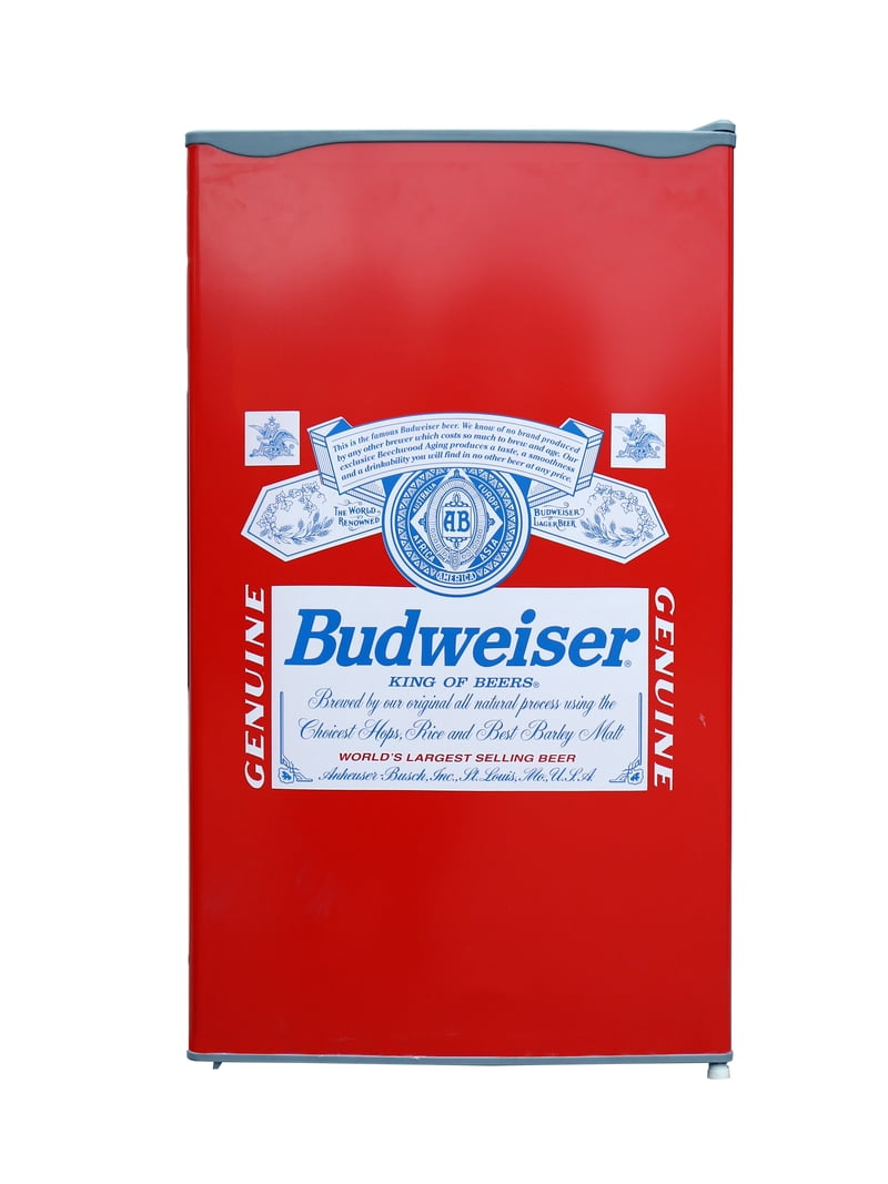 Budweiser 3.2 cu. ft. Refrigerator FR320, Red, Flush Back Design