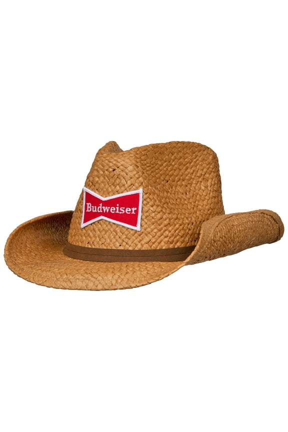 817726 Straw Cowboy Hat with Brown Band