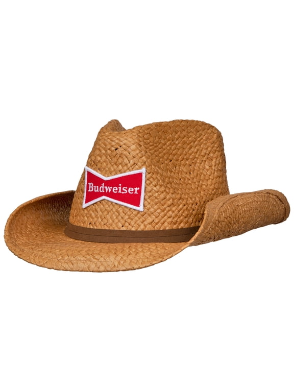 817726 Straw Cowboy Hat with Brown Band
