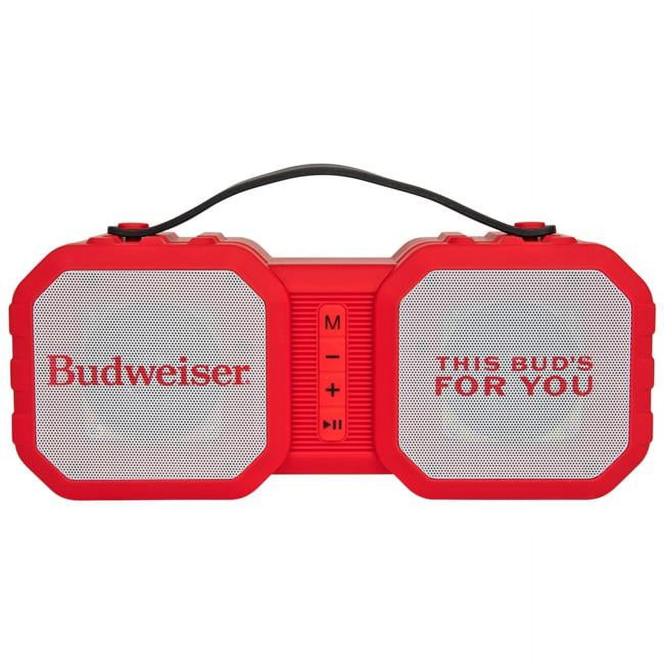 Budweiser 835122 Waterproof Rugged Bluetooth Phone Holder Speaker