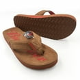 thumbnail image 1 of Budweiser 854008-size11-12 Script Logo Mens Flip Flop Sandals, Brown -Size 11-12, 1 of 6