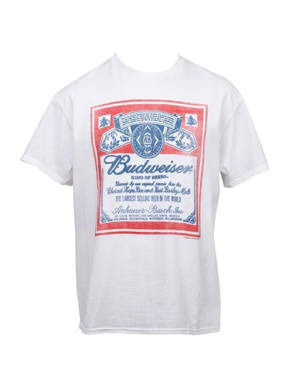 859063-3xlarge Budweiser King of Beers Vintage Label T-Shirt - 3XL