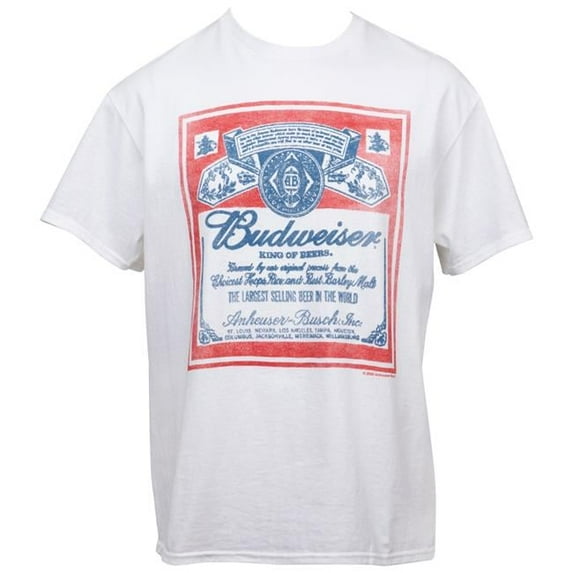 Budweiser 859063-medium Budweiser King of Beers Vintage Label T-Shirt - Medium