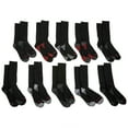 thumbnail image 1 of Budweiser 871517 Budweiser Logos Mens Athletic Crew Socks Multipack, Black - 10 Pair, 1 of 3