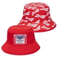 thumbnail image 1 of Budweiser Beer Label and All Over Ribbons Reversible Text Bucket Hat, 1 of 4