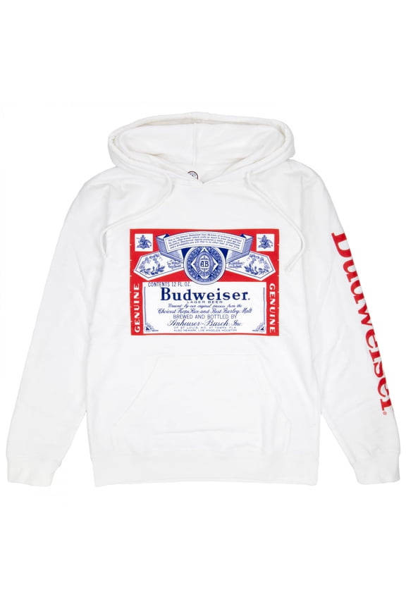 Beer Men's White Hoodie-Medium