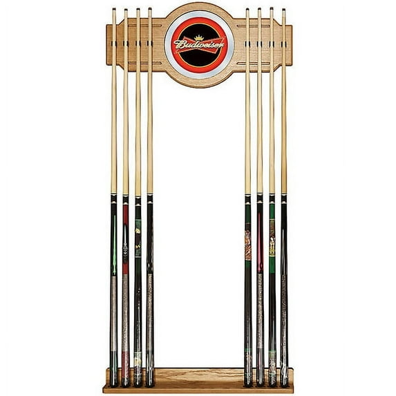 Budweiser Billiards Wooden Pool Cue Rack