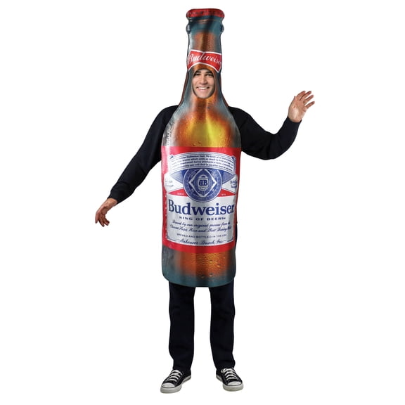 Budweiser Bottle Halloween Costume Men's and Women's, Adult One Size, Brown, by Rasta Imposta