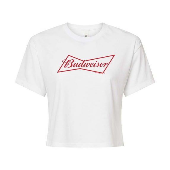 Budweiser - Bowtie Logo - Junior's Cropped Tee