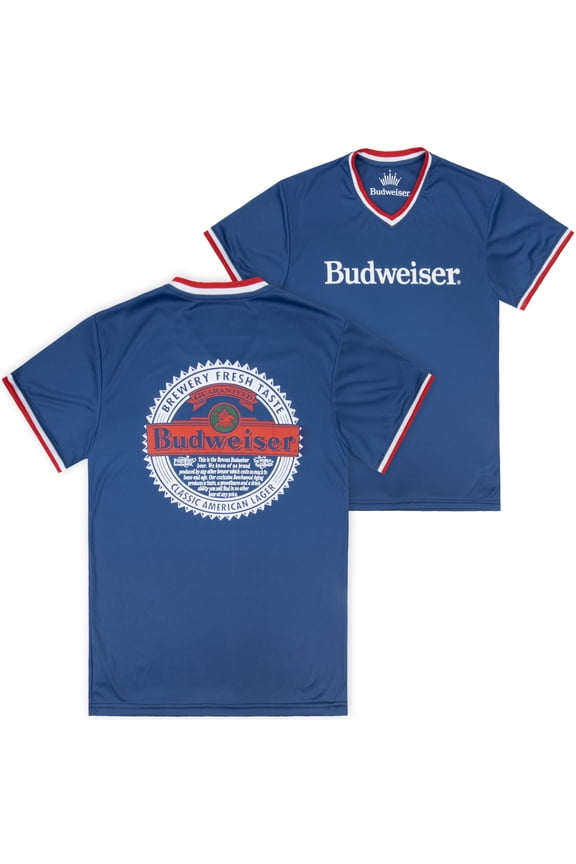 Brewery Stamp Front and Back Contrast V-Neck Jersey-Large