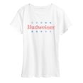 thumbnail image 1 of Budweiser - Bud Americana - Women's Short Sleeve Graphic T-Shirt, 1 of 4
