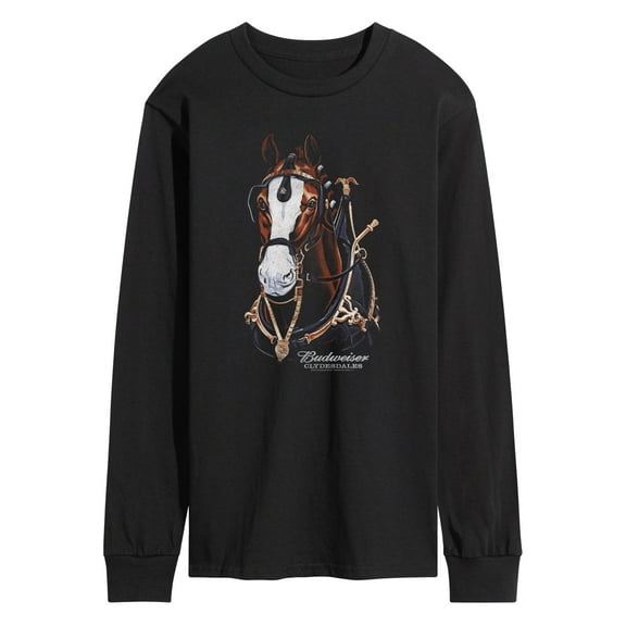 Budweiser - Bud Clydesdale Portrait - Men's Long Sleeve Graphic T-Shirt