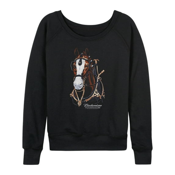 Budweiser - Bud Clydesdale Portrait - Women's French Terry Long Sleeve Pullover
