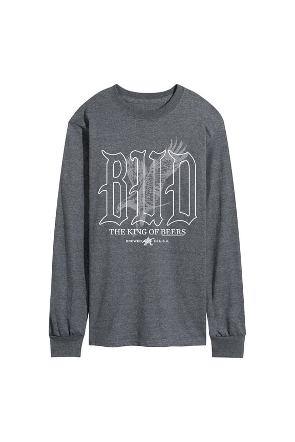 - Bud Eagle - Men's Long Sleeve Graphic T-Shirt