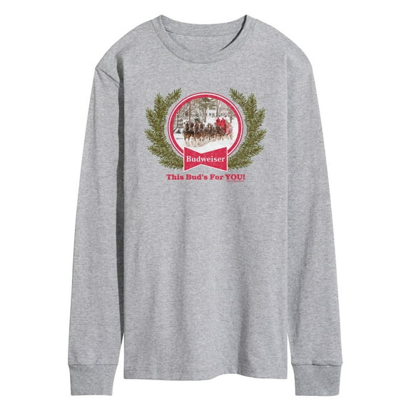 Budweiser - Bud Holiday Clydesdales - Men's Long Sleeve Graphic T-Shirt