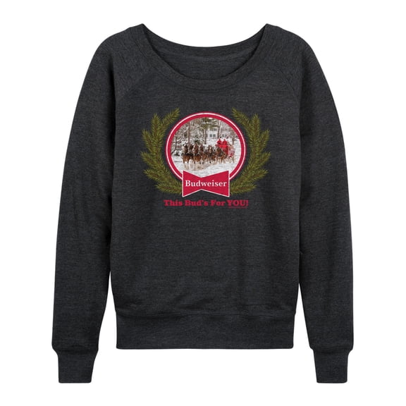 Budweiser - Bud Holiday Clydesdales - Women's French Terry Long Sleeve Shirt
