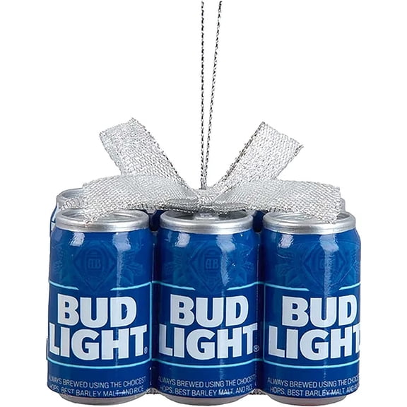 Budweiser Bud Light 6-Pack Cans Christmas Ornament