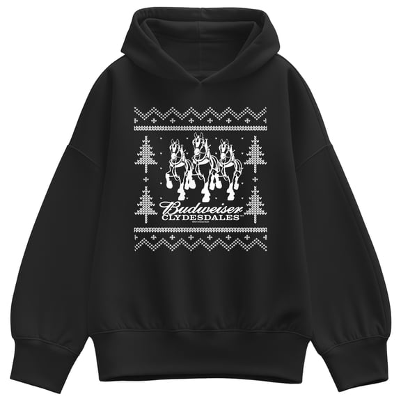 Budweiser - Bud Sweater - Ladies Oversized Fleece Hoodie Sweatshirt