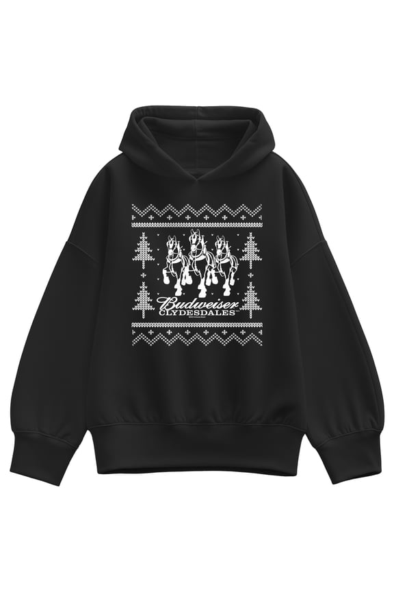 - Bud Sweater - Ladies Oversized Fleece Hoodie Sweatshirt