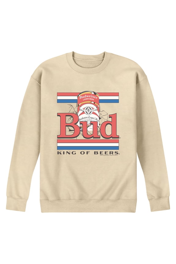 - Bud Vintage Stripes - Men's Crew Fleece Sweatshirt