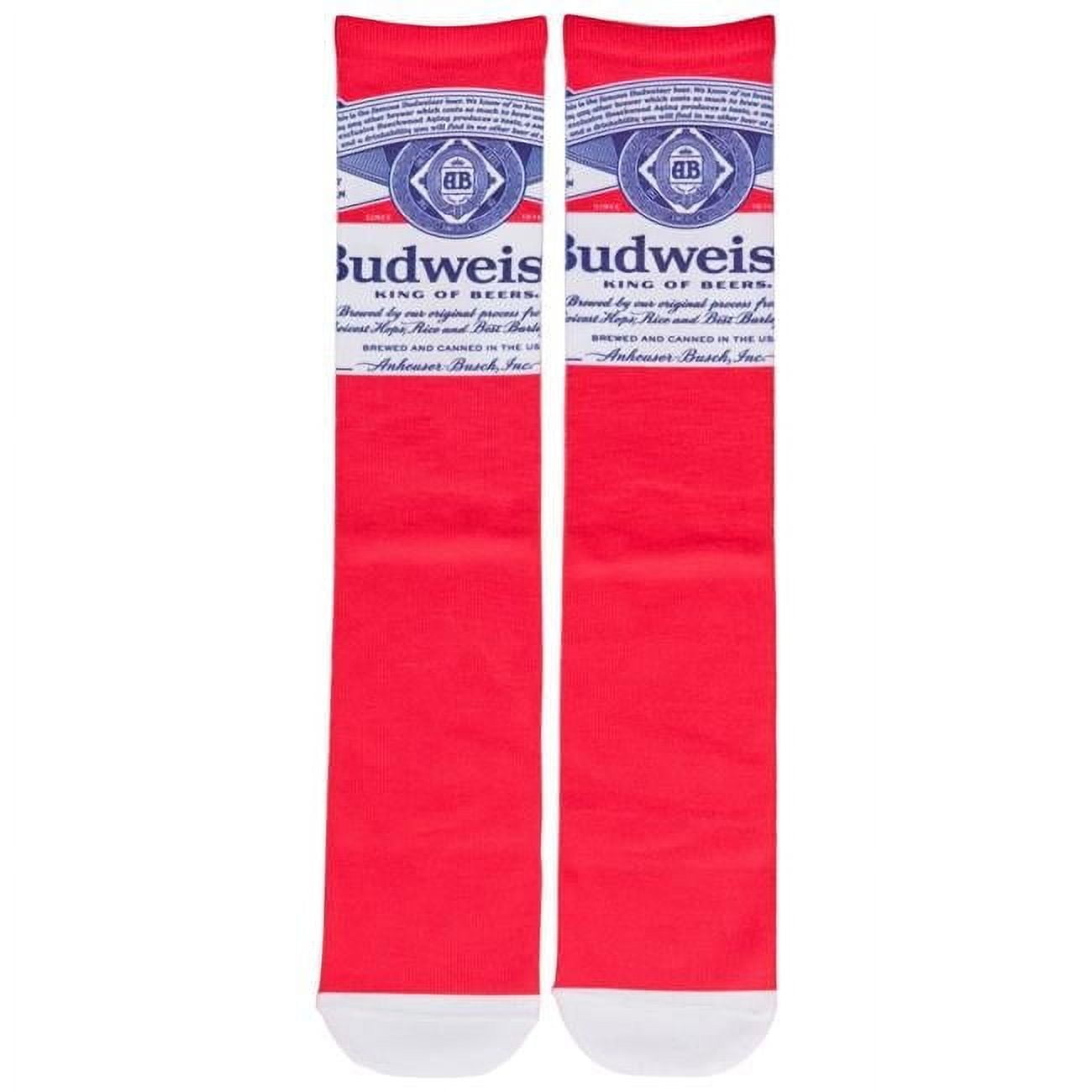 Budweiser  Budweiser King of Beers Genuine Logo Crew Socks, Red