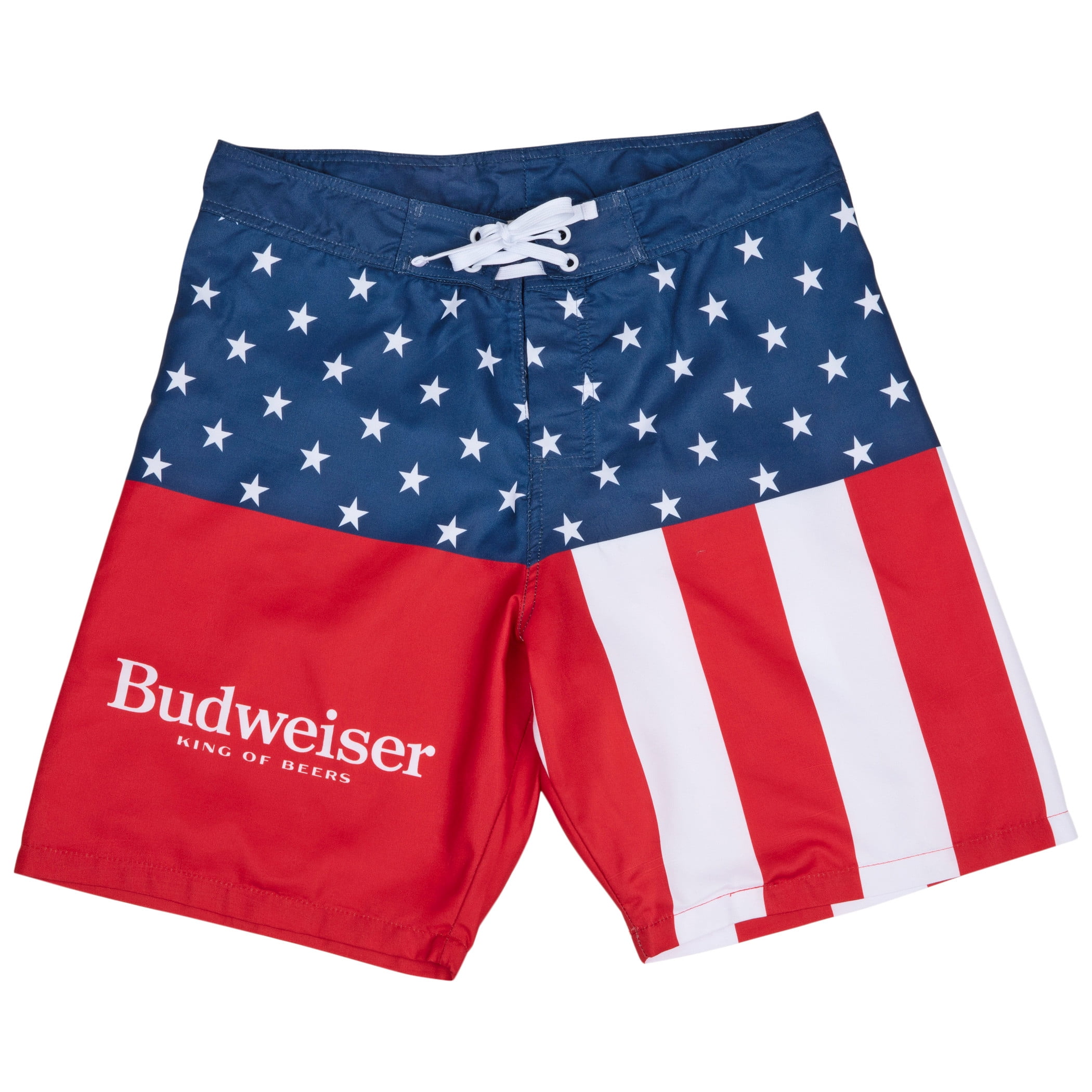 Budweiser Budweiser King of Beers Stars & Stripes Mens Swim Trunks