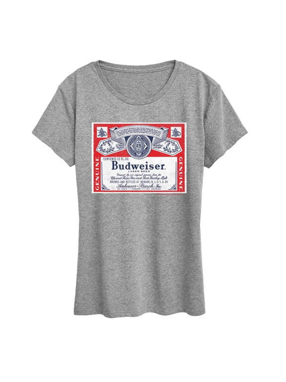 - Budweiser Label Women's Short Sleeve Graphic T-Shirt