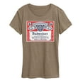 thumbnail image 1 of Budweiser - Budweiser Label - Women's Short Sleeve Graphic T-Shirt, 1 of 3