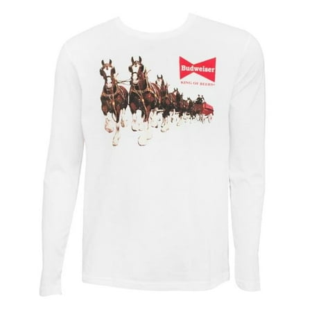 Budweiser Budweiser Long Sleeve White Clydesdale T-Shirt - Medium