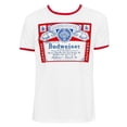 thumbnail image 1 of Budweiser  Budweiser Mens White Ringer T-Shirt - 2XL, 1 of 1