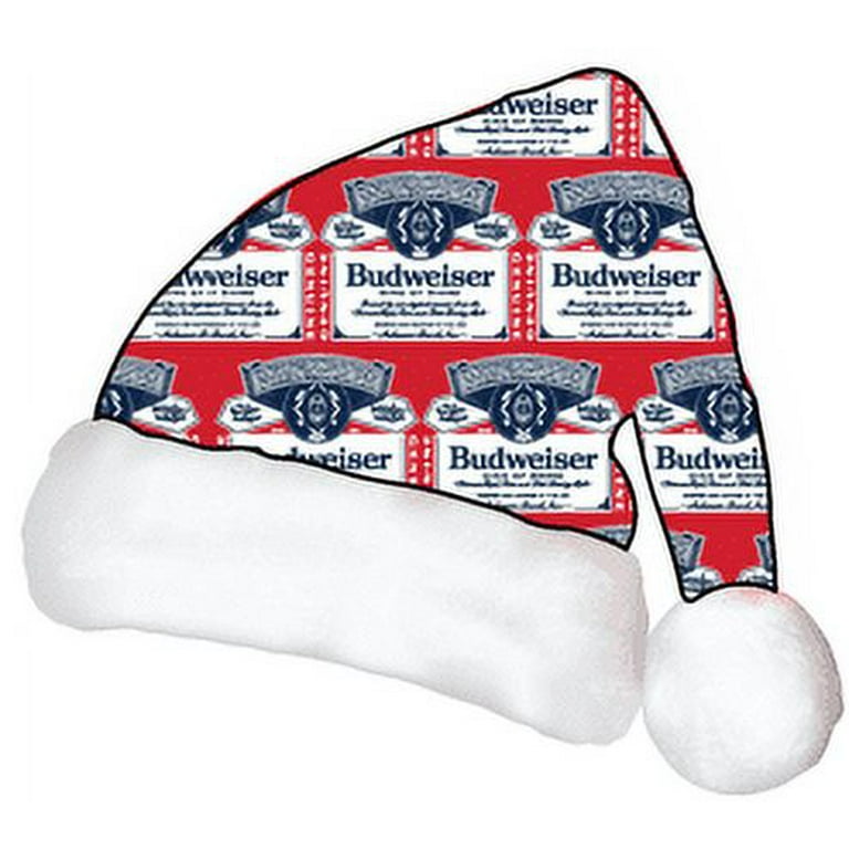 Budweiser Christmas Santa Hat Unisex Walmart