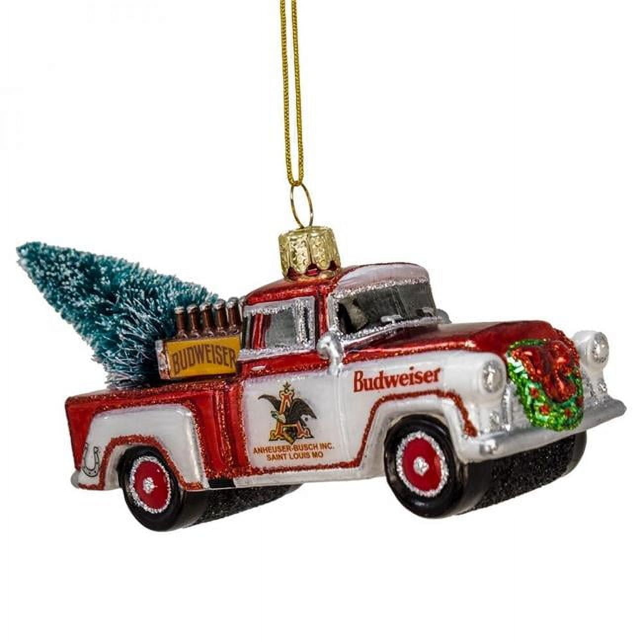 Budweiser Christmas Truck with Tree Glass Ornament - Walmart.com