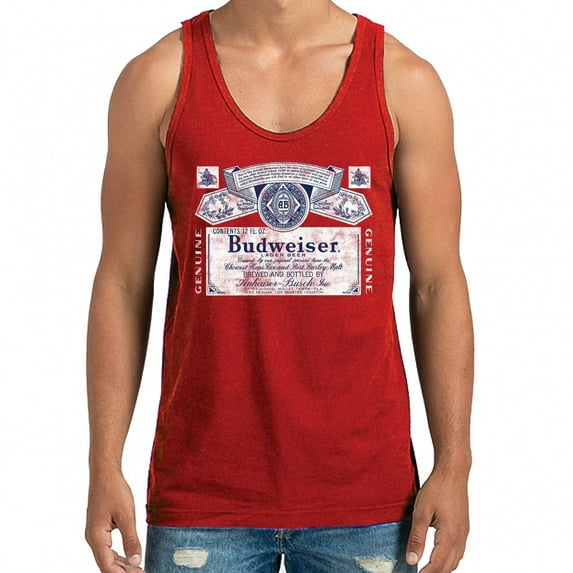 Budweiser Classic Bottle Label Tank Top-2XLarge