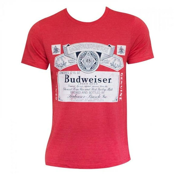 Budweiser 886555-medium Classic Logo Red Colorway Mens T-Shirt - Medium