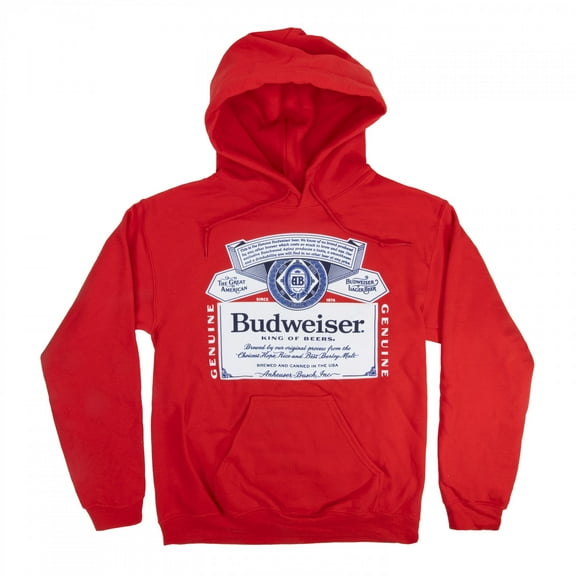 Budweiser Classic Logo Red Colorway Pull-Over Hoodie-3XLarge