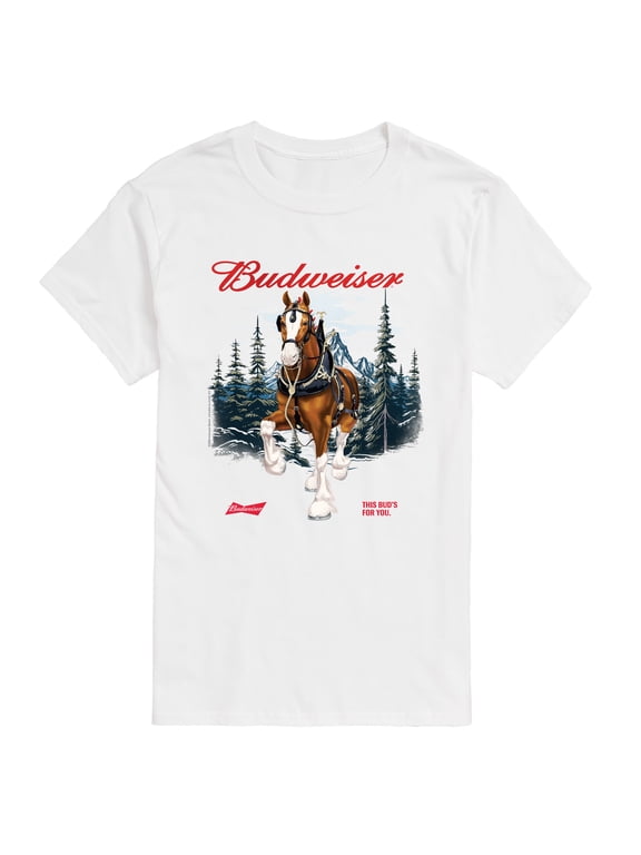 - Clydesdale Winter Scene Men's Short Sleeve Graphic T-Shirt