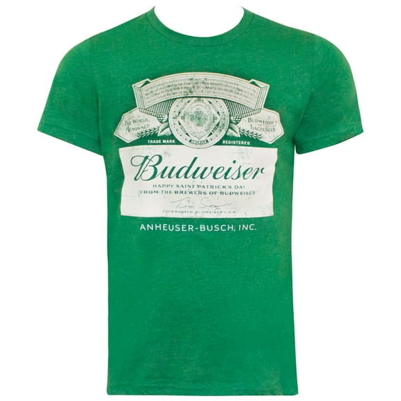 Budweiser Green Label St. Patricks Day T-Shirt-Medium