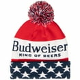 thumbnail image 1 of Budweiser King of Beers Patriotic Knit Cuff Pom Beanie, 1 of 3
