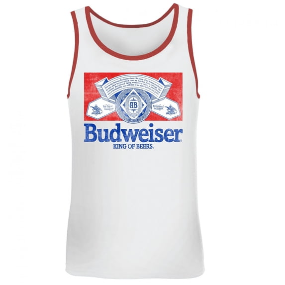 Budweiser King of Beers Red Trim Tank Top-Small